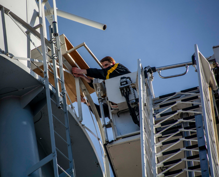 Image of scout hanging falcon box